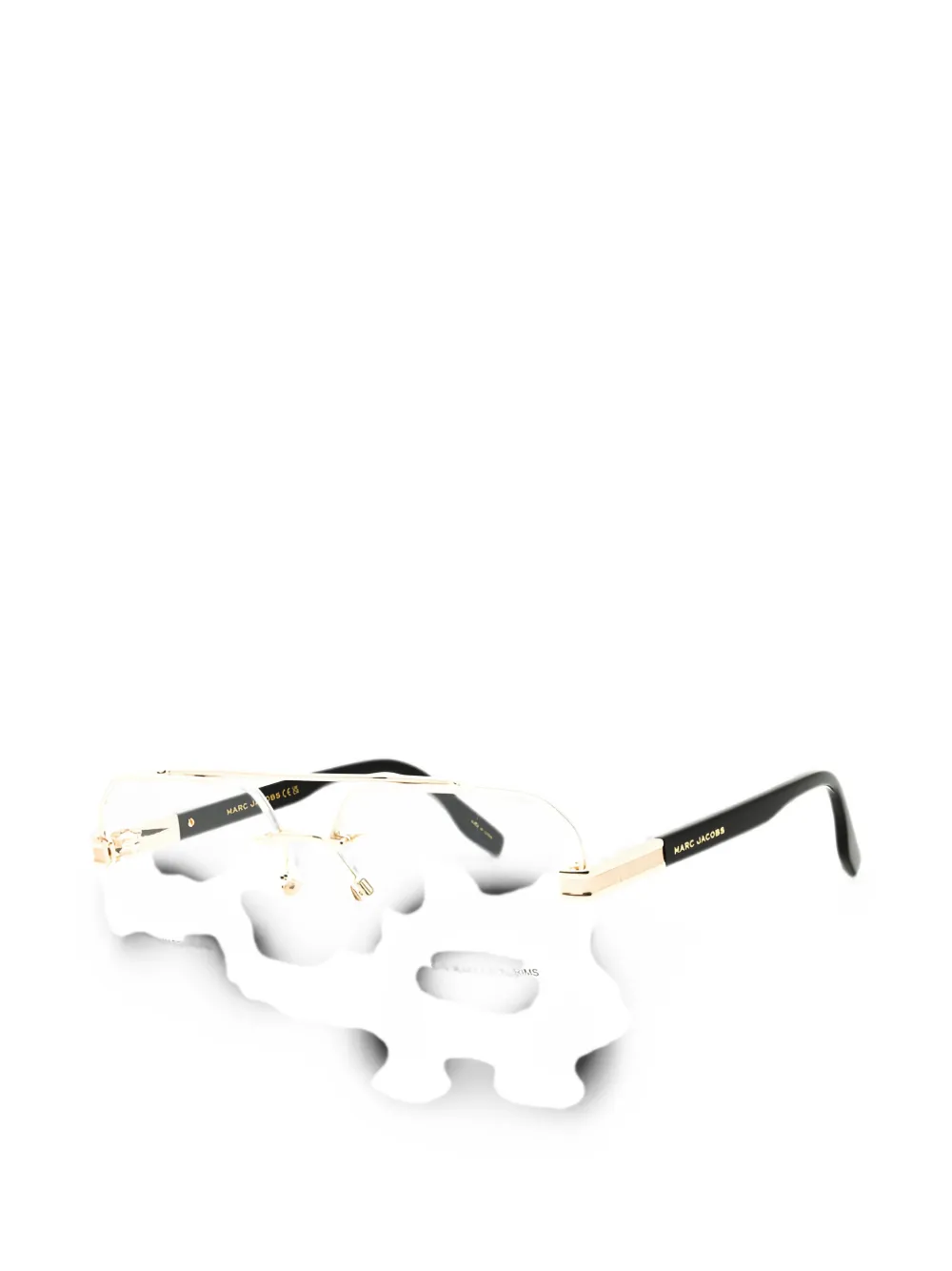Marc Jacobs Eyewear Bril met piloten montuur en semi-randloos montuur Goud