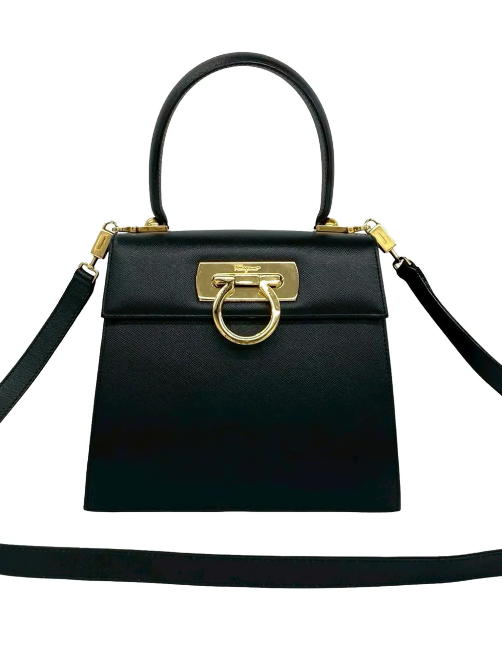 Ferragamo Pre-Owned 2010-2026 Leather Gancini satchel - Nero