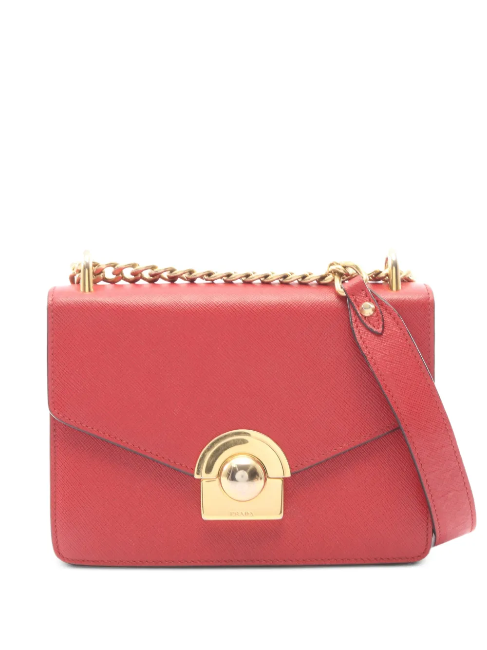 Prada Pre-Owned 2000s leather chain shoulder bag - Red