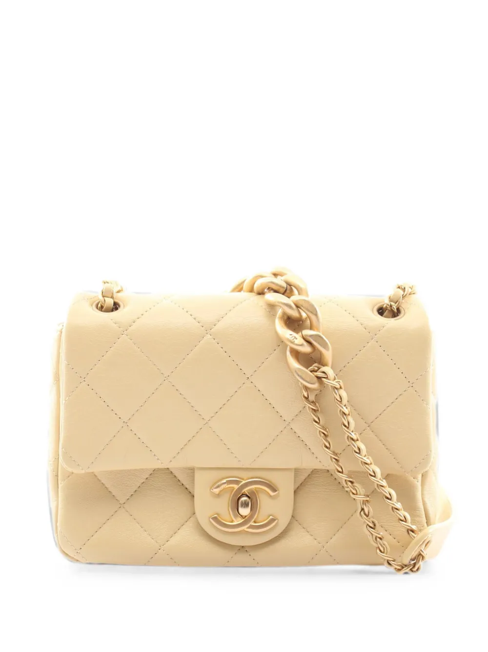 CHANEL Pre-Owned 2021 mini Matelassé chain shoulder bag - Giallo