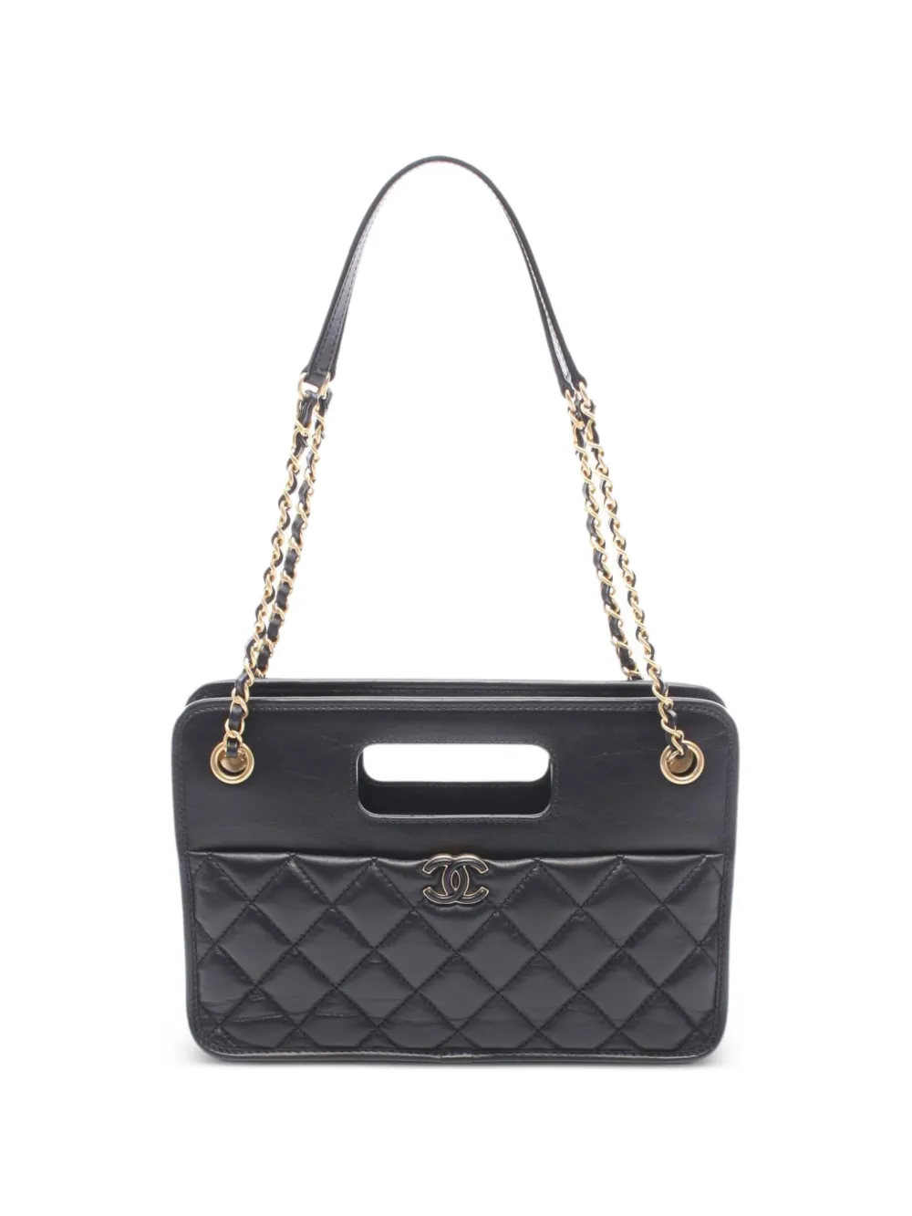 CHANEL Pre-Owned matelassé-chain leather shoulder bag - Nero