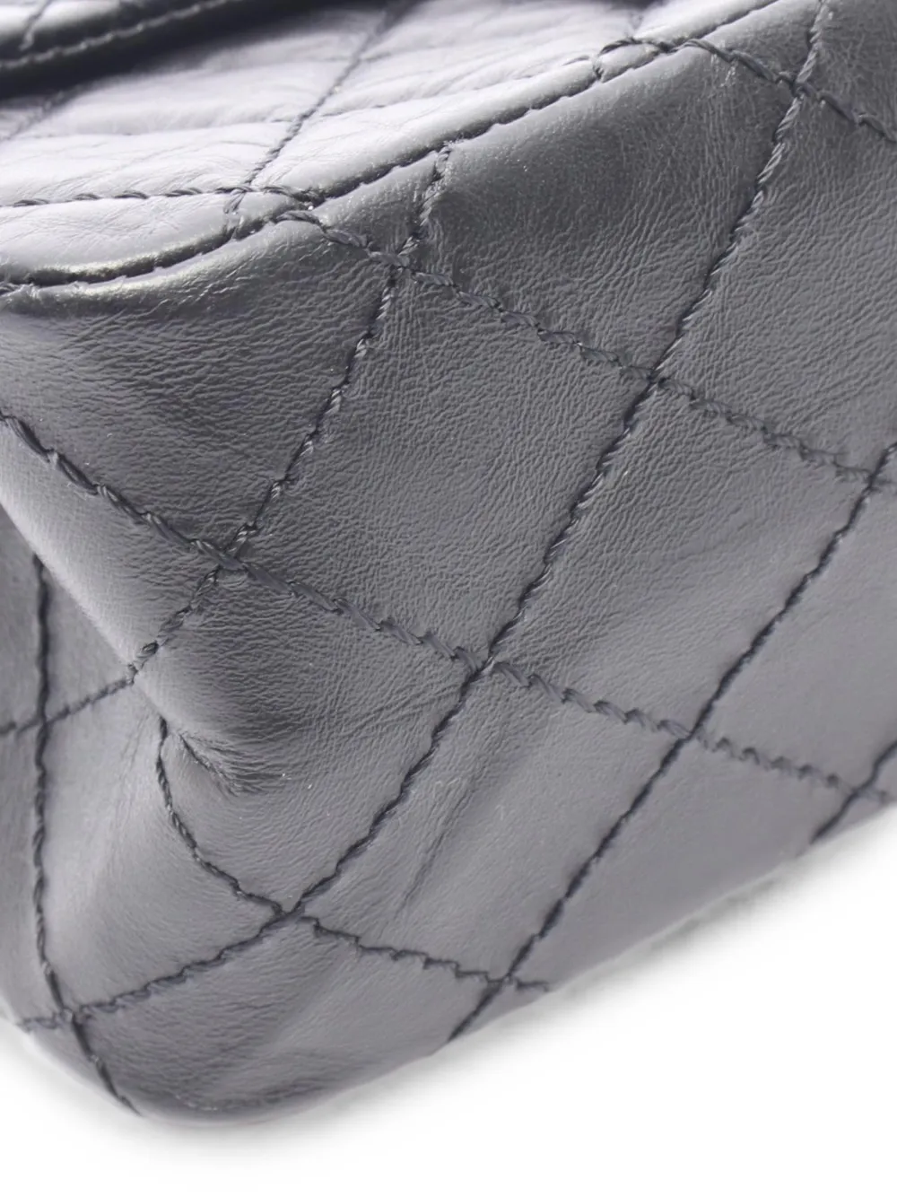 CHANEL Pre-Owned 2019 2.55 gewatteerde schoudertas Zwart