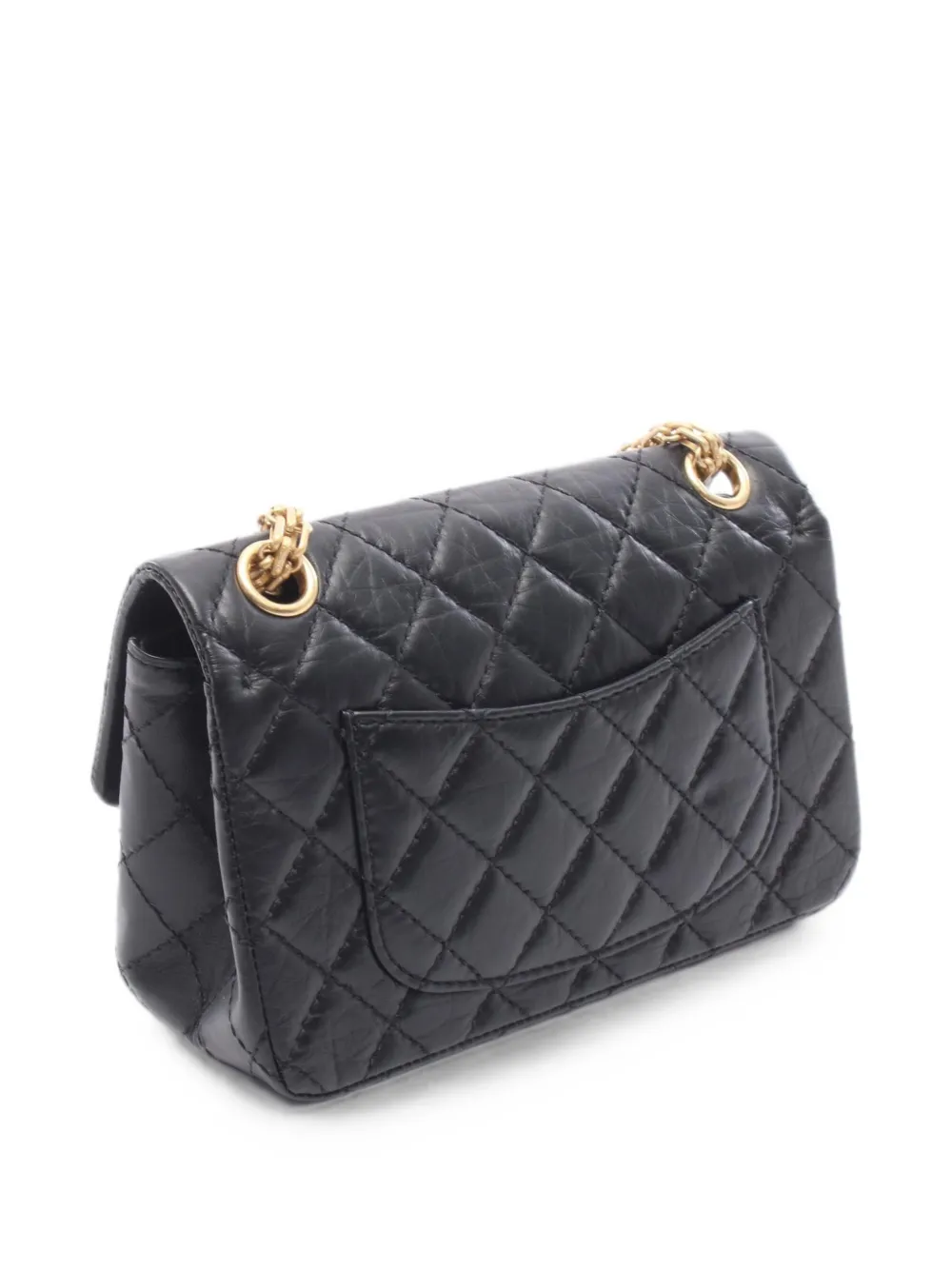 CHANEL Pre-Owned 2019 2.55 gewatteerde schoudertas Zwart