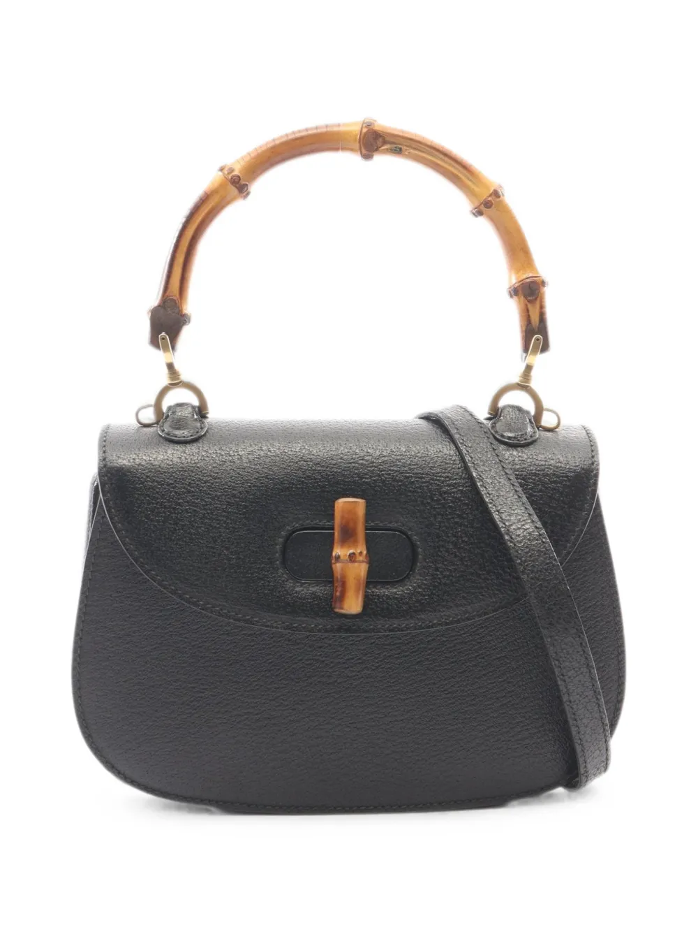 Gucci Pre-Owned 2010s Bamboo leather handbag - Nero
