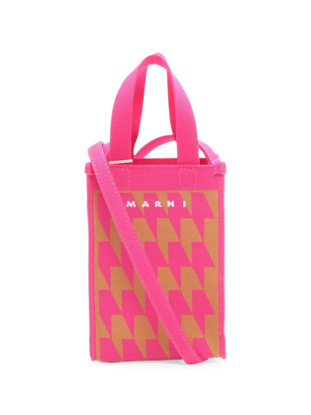 MARNI チェッカーボード ニット バッグ MARNI チェッカーボード ニット