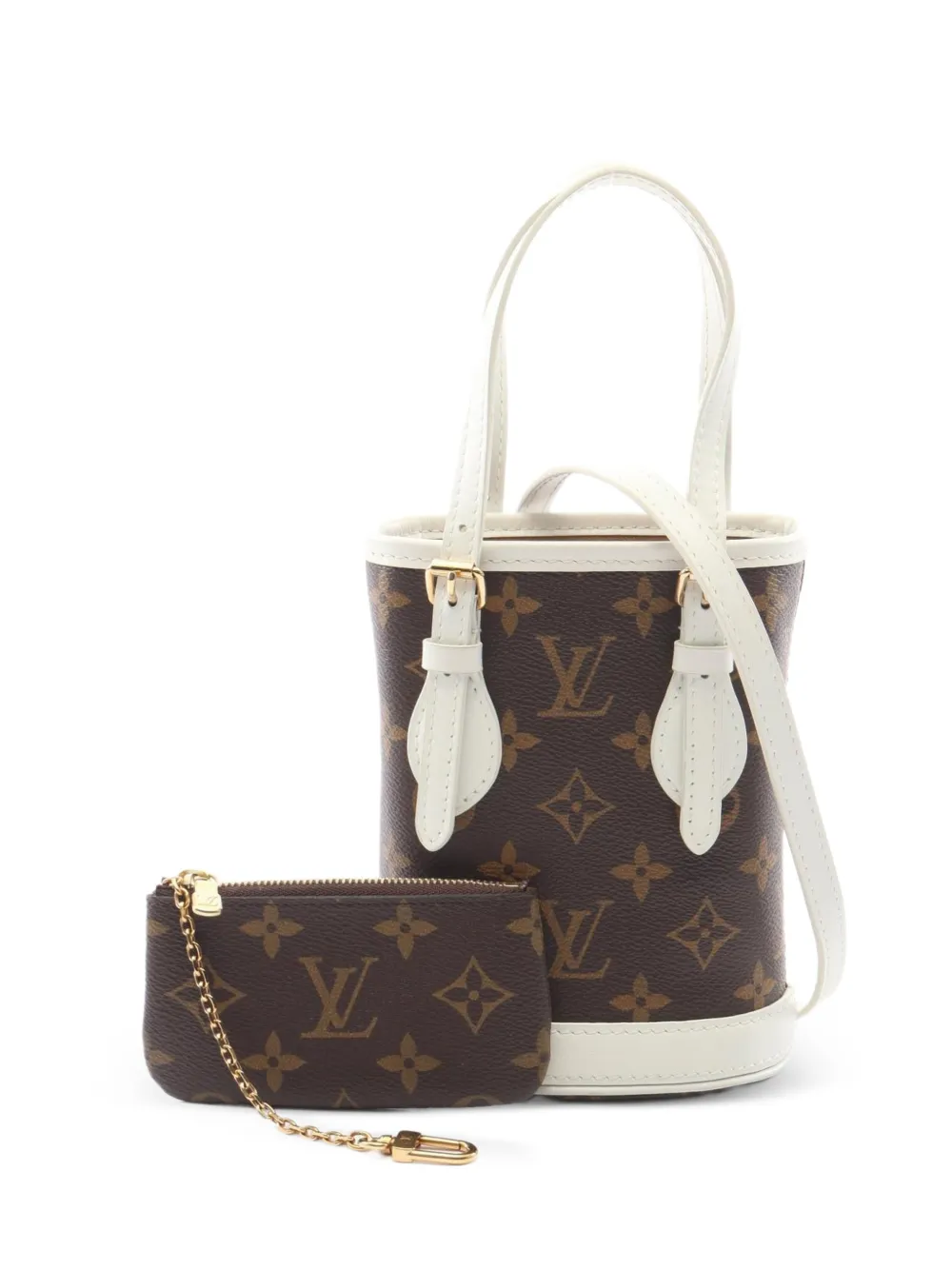 Louis Vuitton Pre-Owned 2021 nano Bucket Monogram bucket bag - Brown