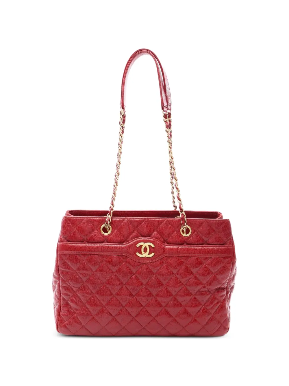 CHANEL Pre-Owned 2015-2016 Matelassé Caviar shoulder bag - Rosso