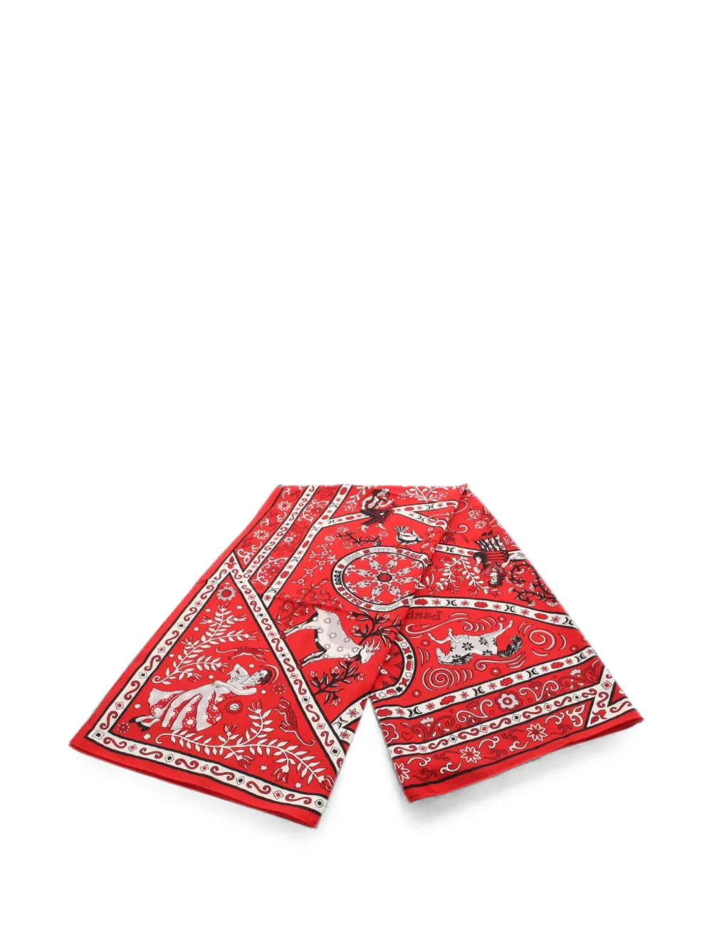 Hermès Pre-Owned 2010s Peuple du Vent scarf - Rosso