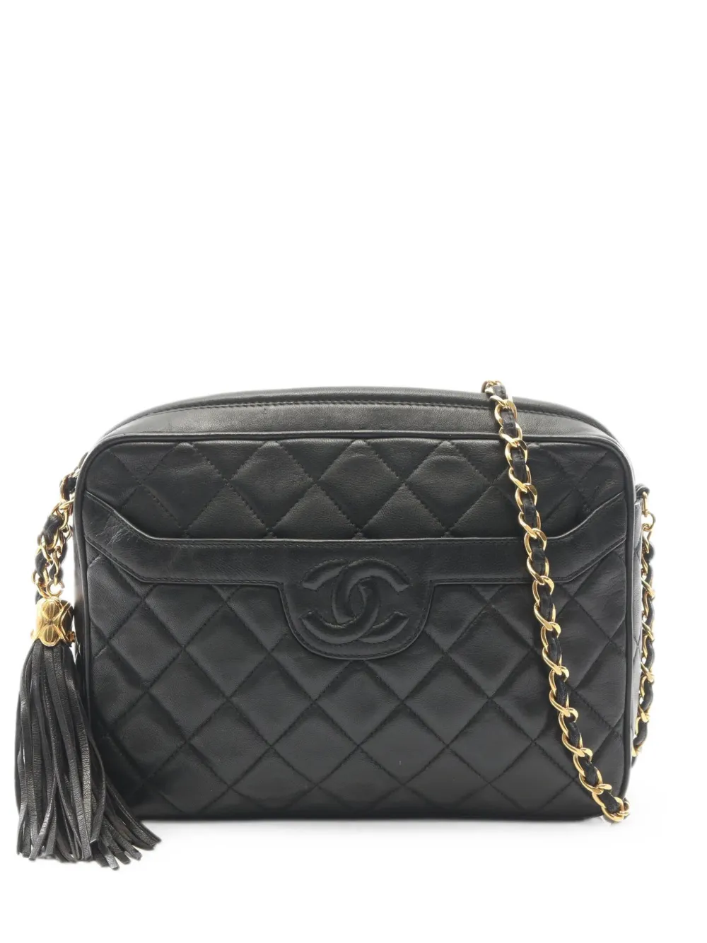 CHANEL Pre-Owned 1991-1994 matelassé tassel shoulder bag - Nero