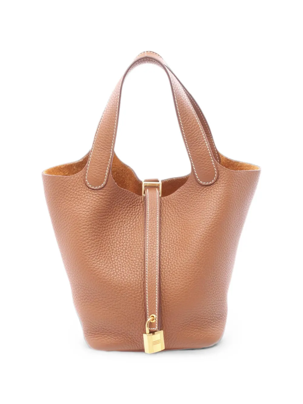 Hermès Pre-Owned Picotin Lock leather tote bag - Marrone