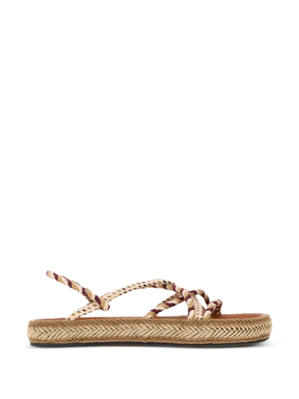 ISABEL MARANT Kitza gevlochten platte sandalen Beige