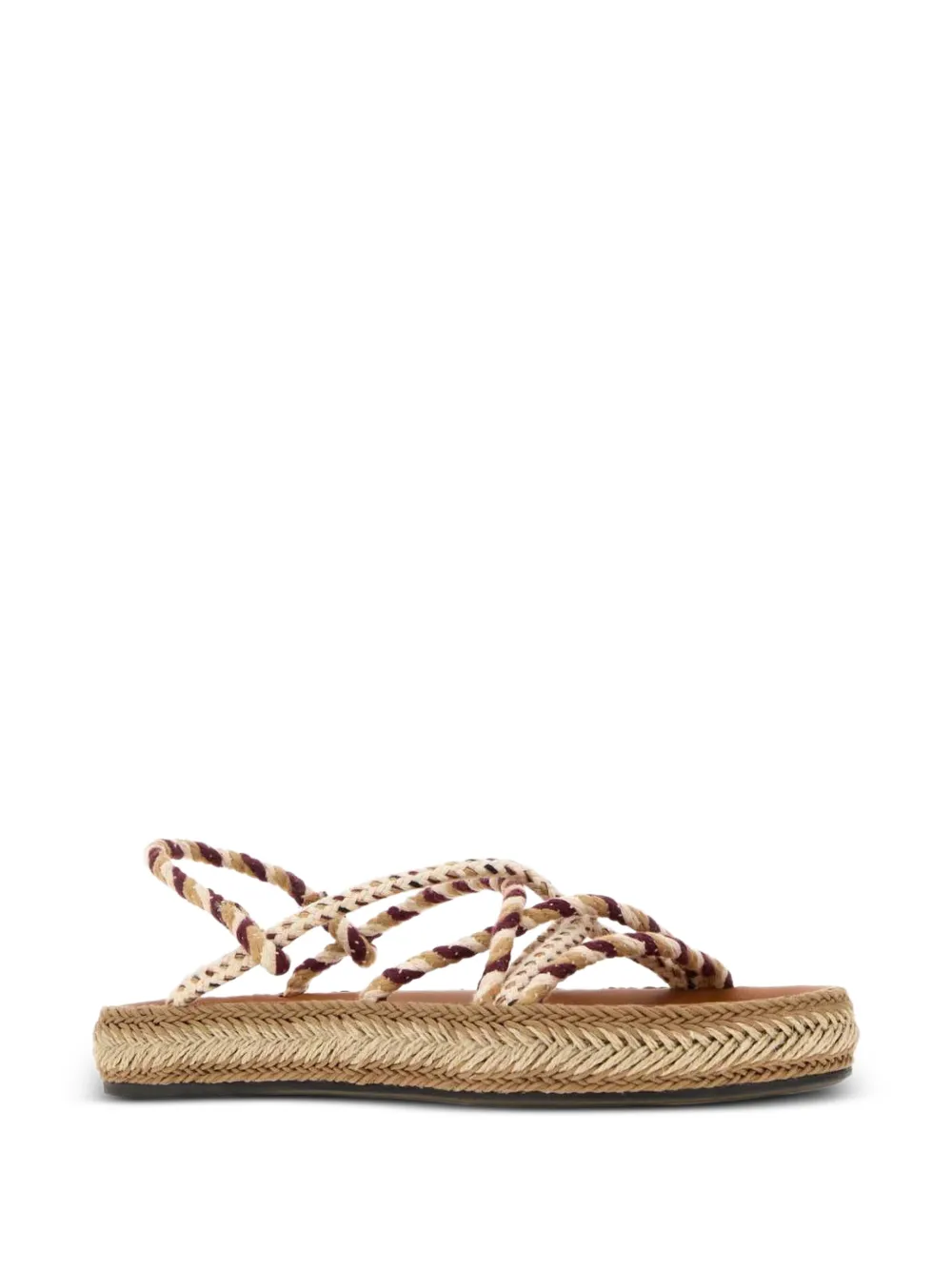 ISABEL MARANT Kitza gevlochten platte sandalen Beige