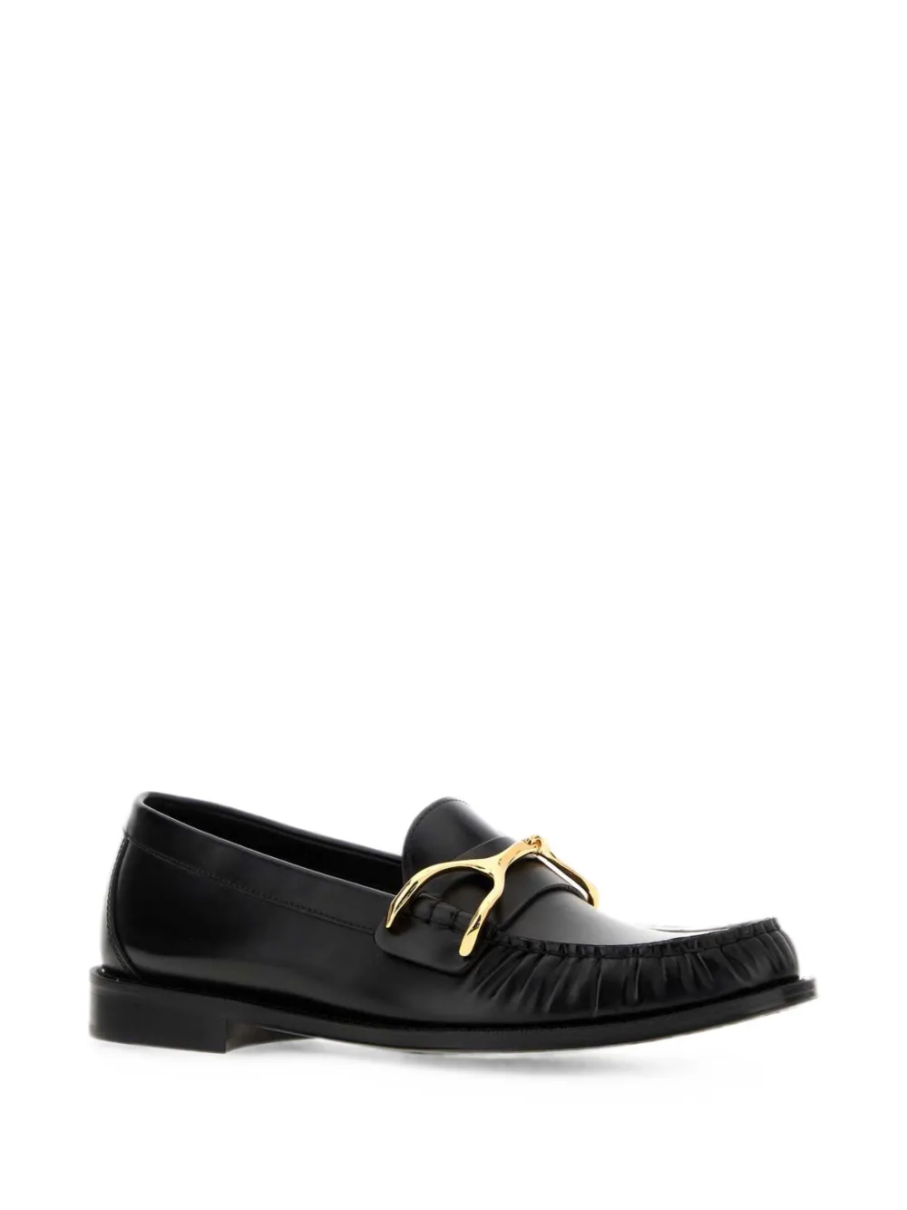 Alexander McQueen Wishbone leather loafers Zwart