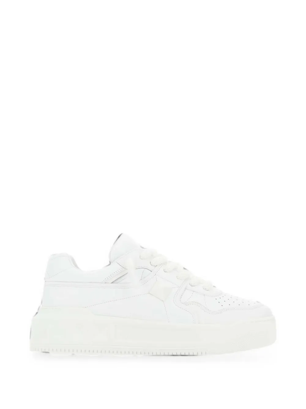 Valentino Garavani White nappa leather One Stud XL sneakers Wit
