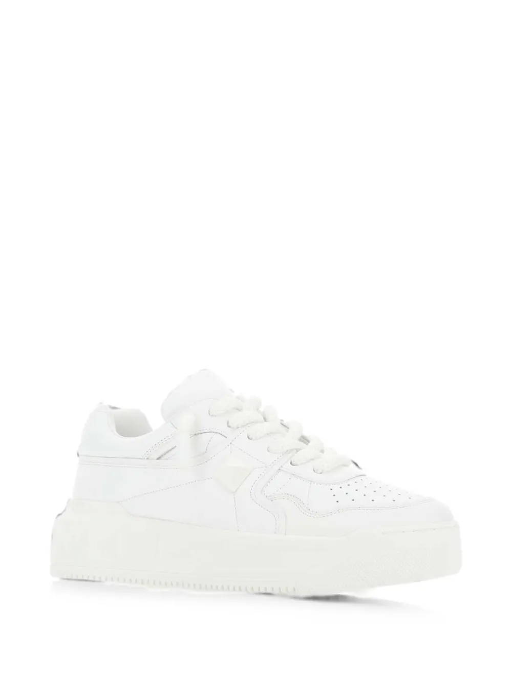 Valentino Garavani White nappa leather One Stud XL sneakers Wit
