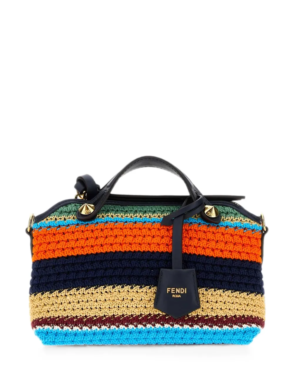 FENDI Borsa tote By The Way a righe - Arancione