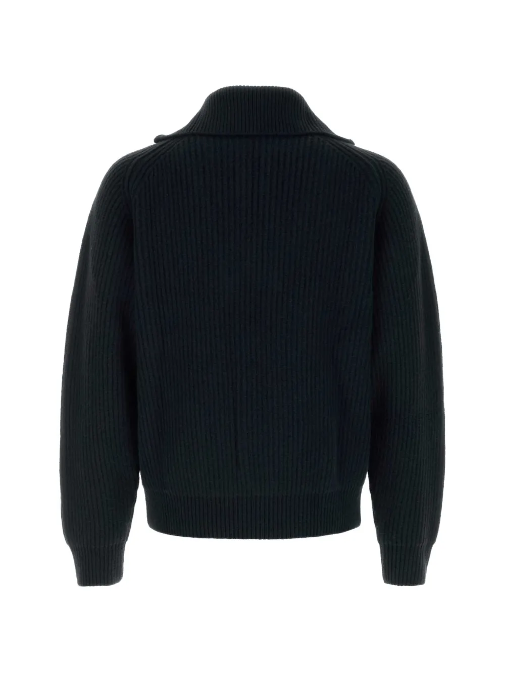 Jil Sander Ribgebreide trui Zwart
