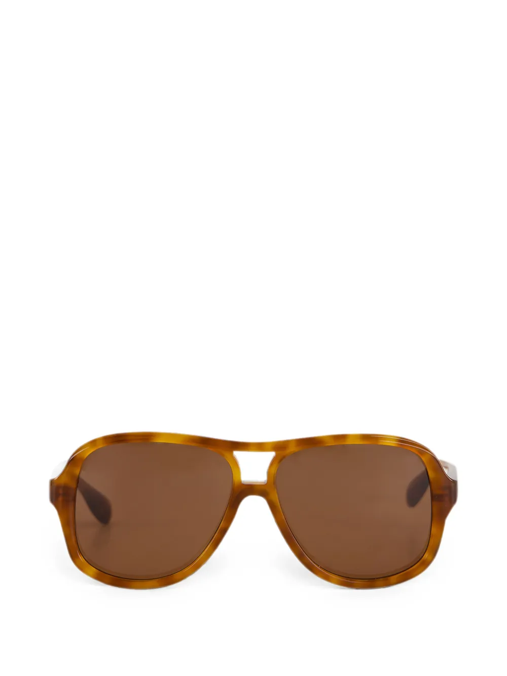 Emmanuelle Khanh Roma pilot-frame sunglasses - Braun