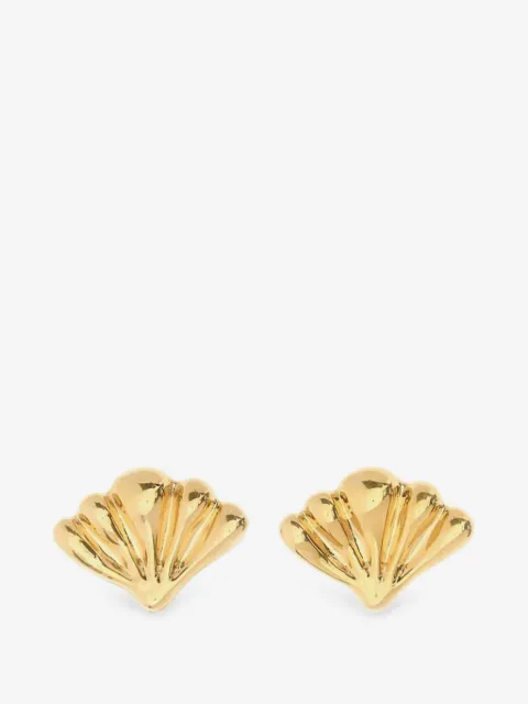 Chloé Mirror shell-shaped earrings