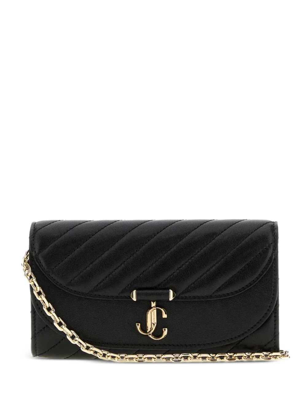 Jimmy Choo Curve Portemonnaie mit Kette - Schwarz