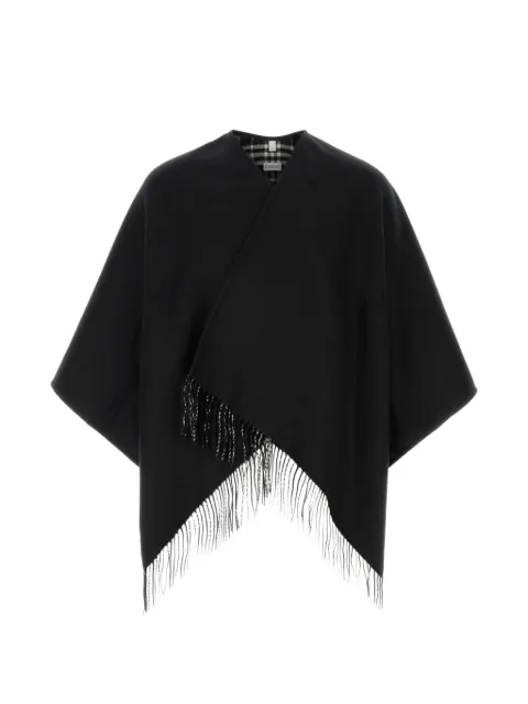 Burberry cape réversible à franges