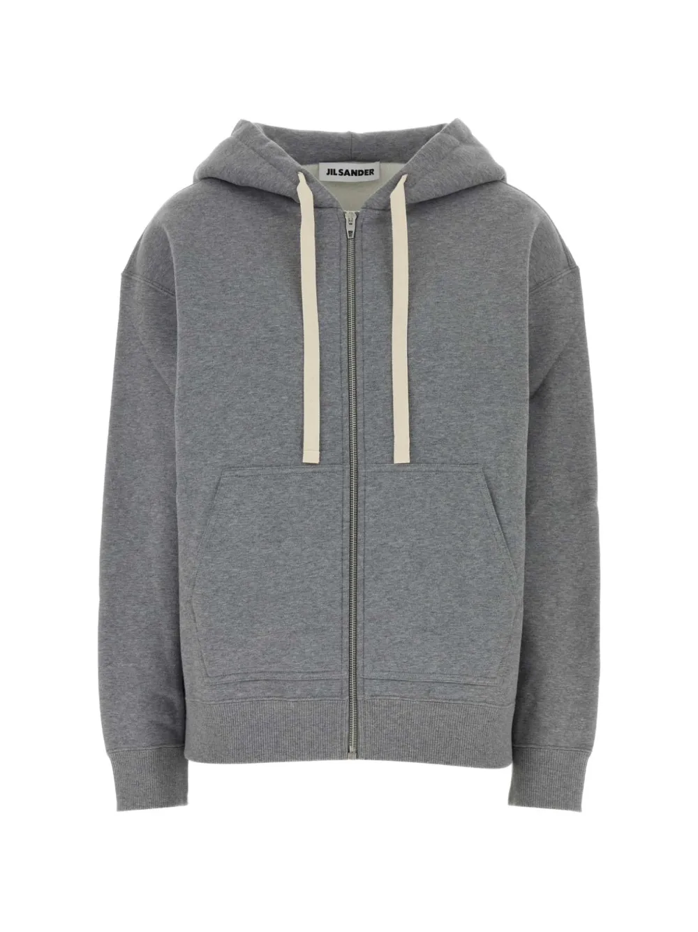Jil Sander zip-up oversized hoodie - Grigio