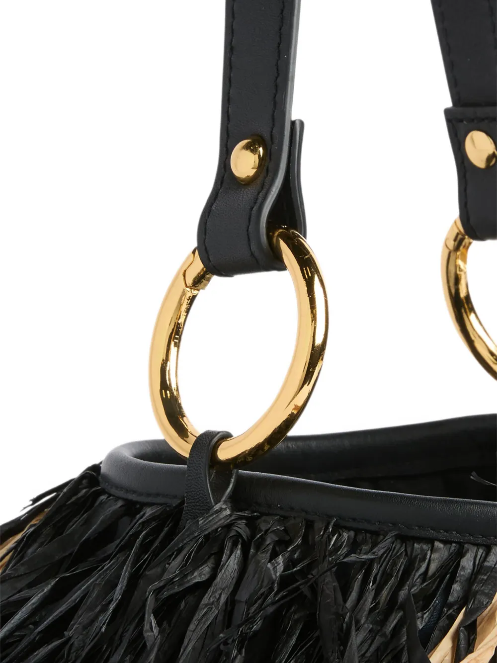 PUCCI Capriccio raffia shopper Zwart