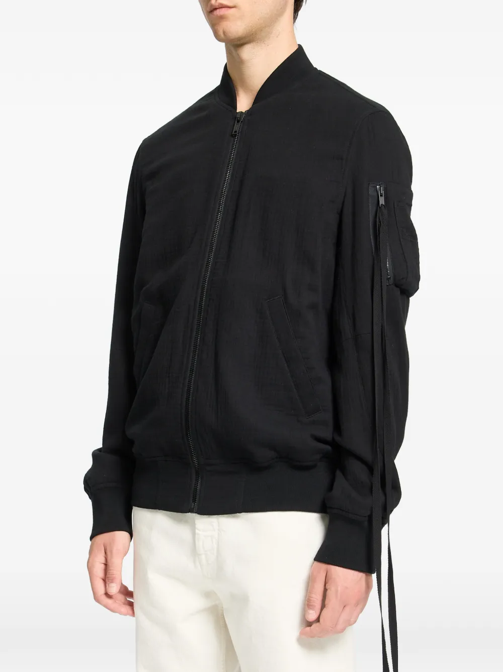 Ann Demeulemeester Double Gauze bomberjack Zwart