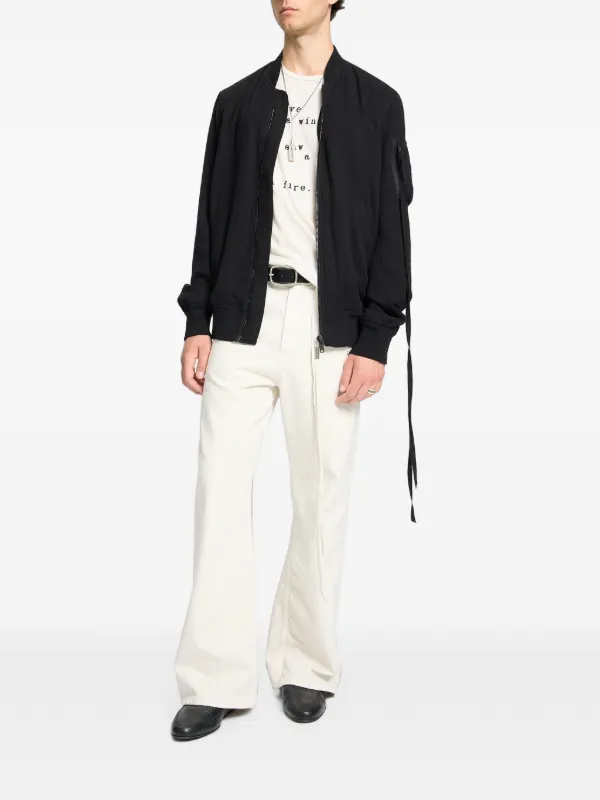 Ann Demeulemeester Double Gauze ボンバージャケット | ブラック