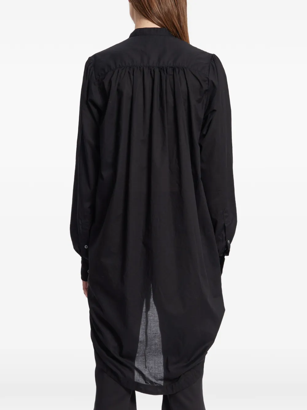 Ann Demeulemeester Geplooide blouse met gesmockt detail Zwart