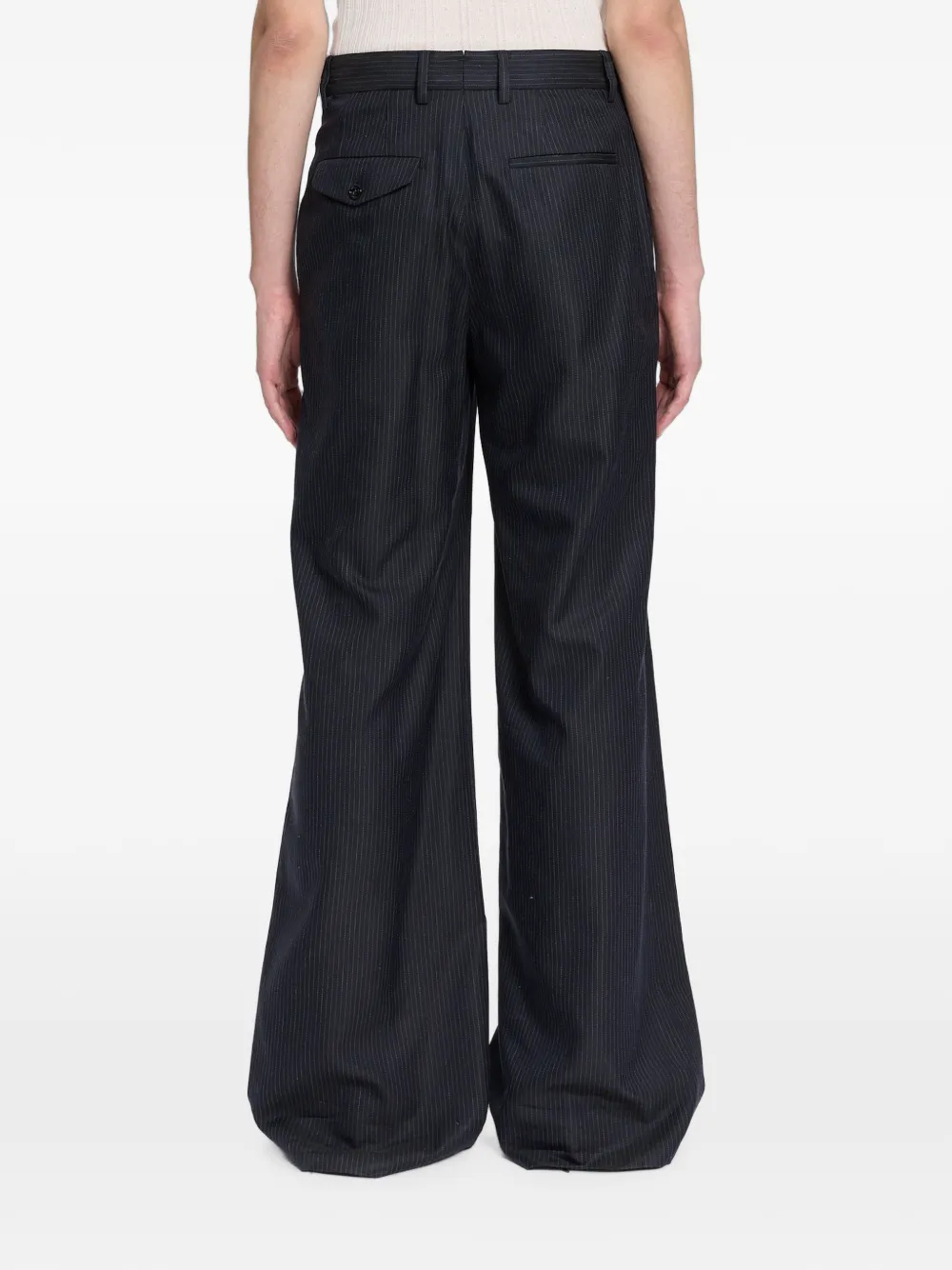Ann Demeulemeester Darius katoenen broek met krijtstreep Zwart