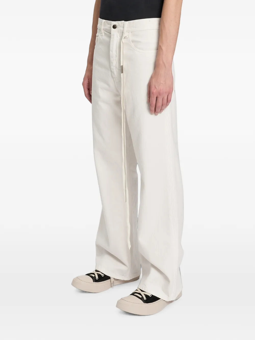 Ann Demeulemeester Jeans met trekkoord Beige