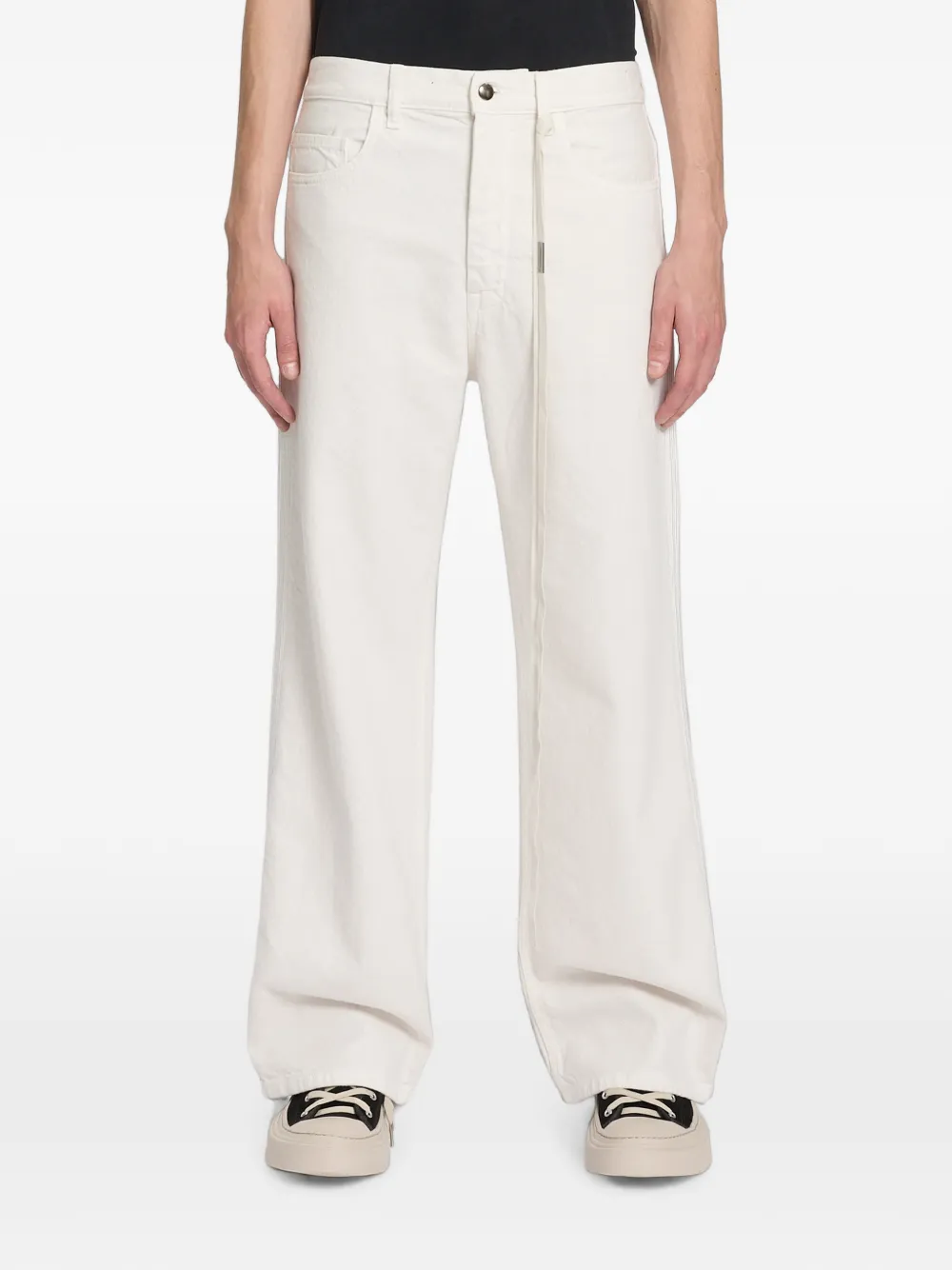 Ann Demeulemeester Jeans met trekkoord Beige