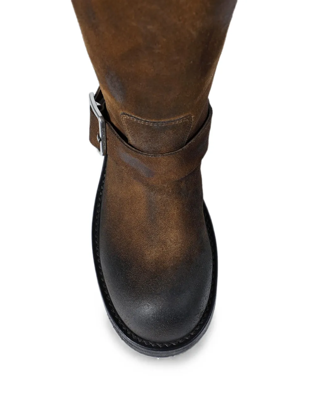 Ann Demeulemeester Sarith buckle-fastening suede biker boots Bruin