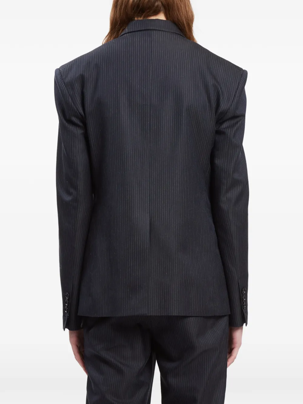 Ann Demeulemeester Derek katoenen-jack met krijtstreep Blauw