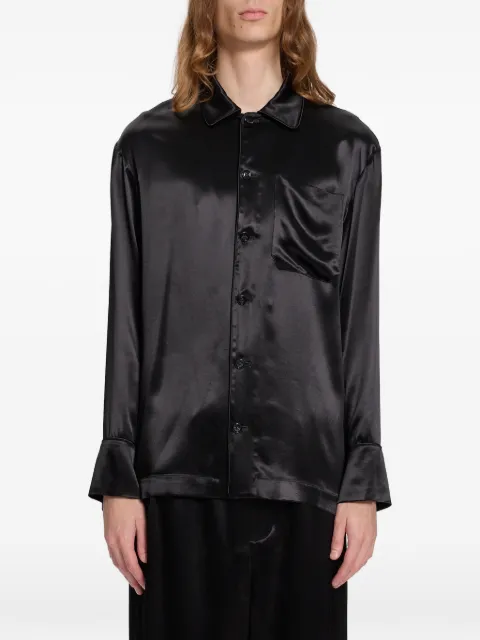 Ann Demeulemeester satin-finish chest-pocket shirt