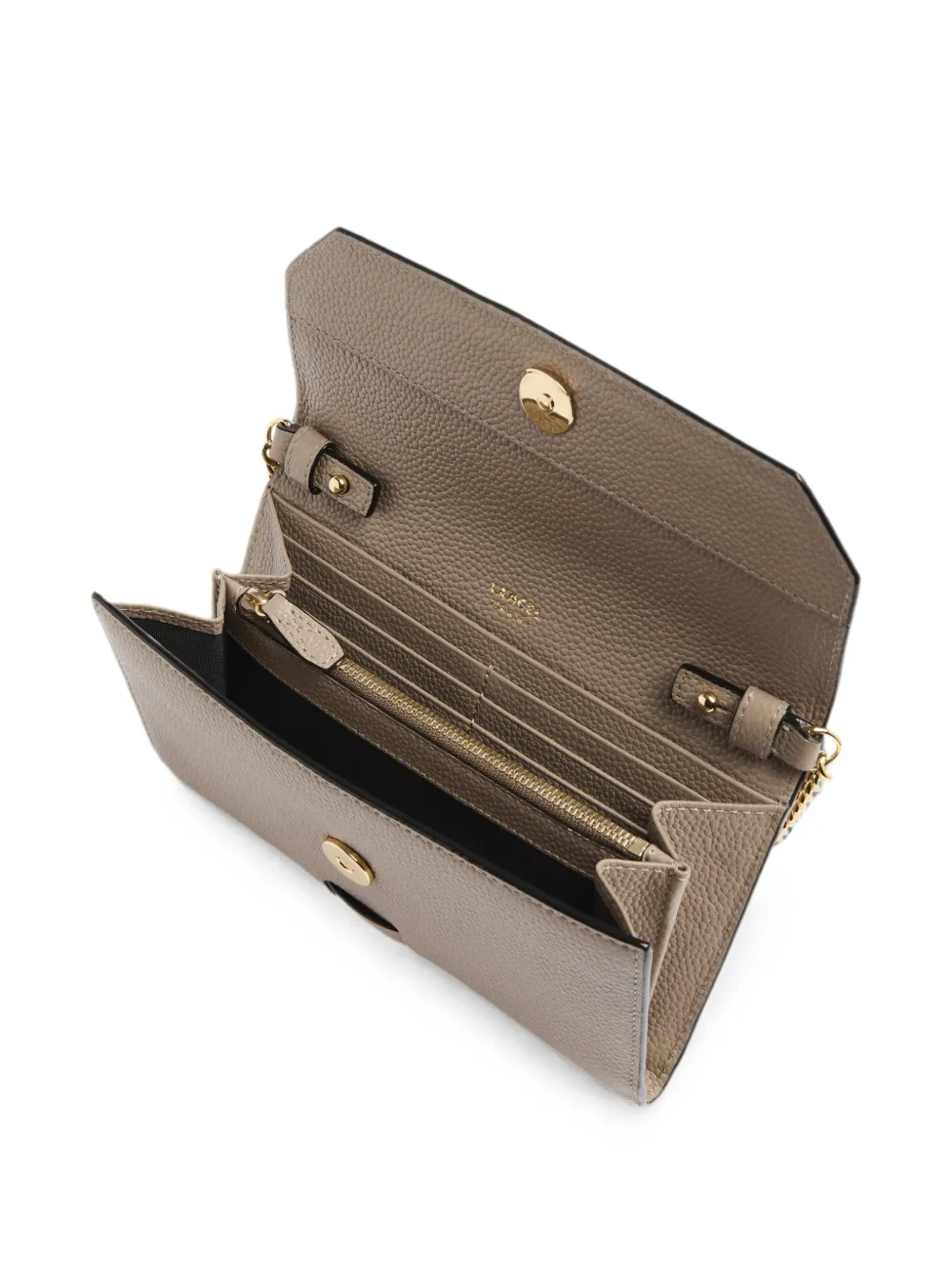 Lancel Ninon portemonnee met ketting Beige