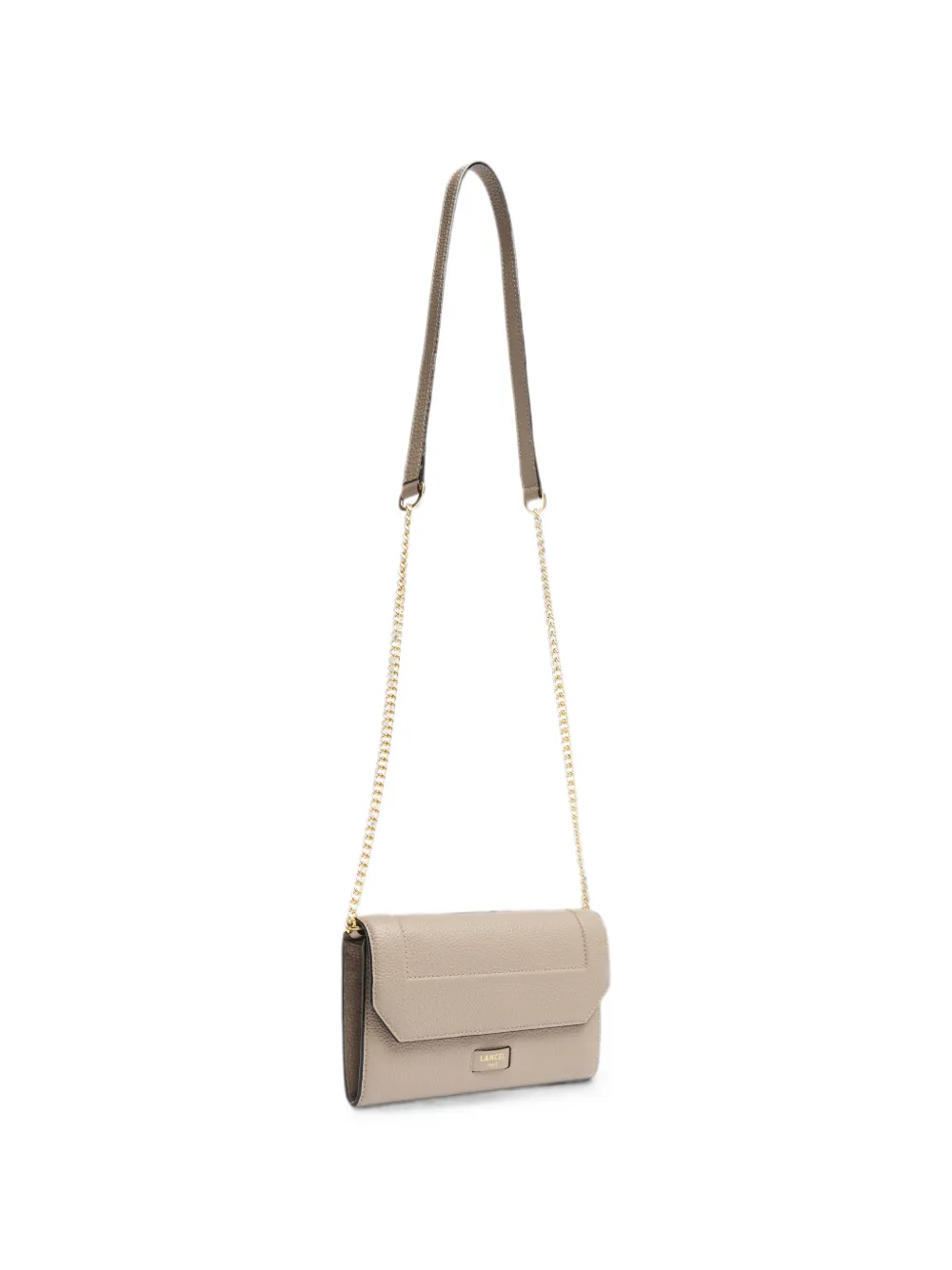 Lancel Ninon portemonnee met ketting Beige