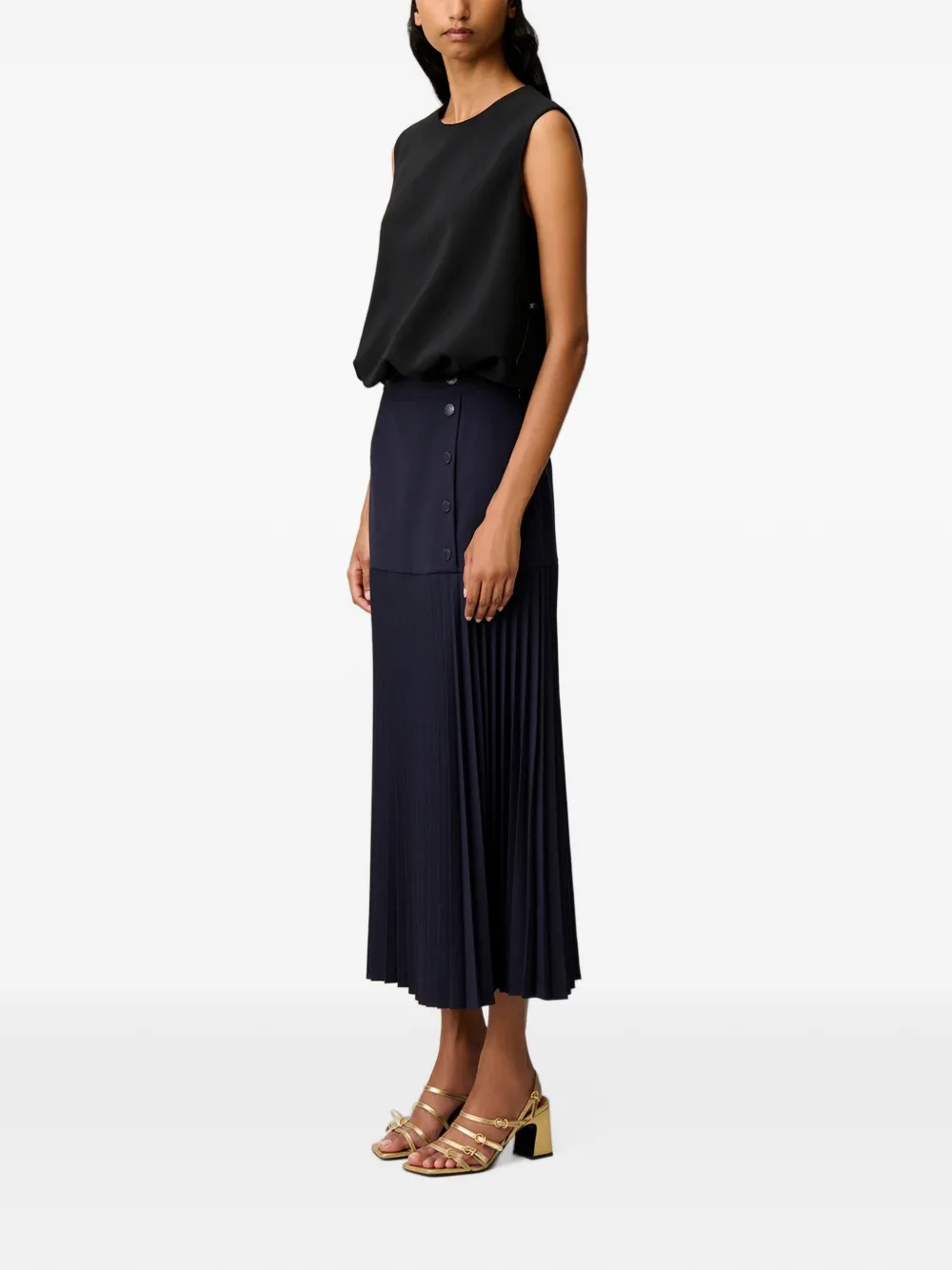 Claudie Pierlot Plooirok met A-lijn Blauw