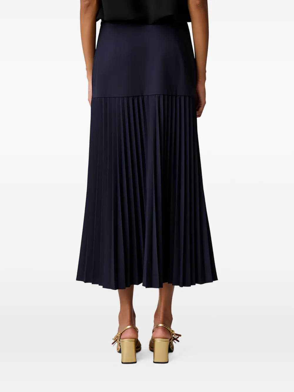 Claudie Pierlot pleated A-line skirt - Blu