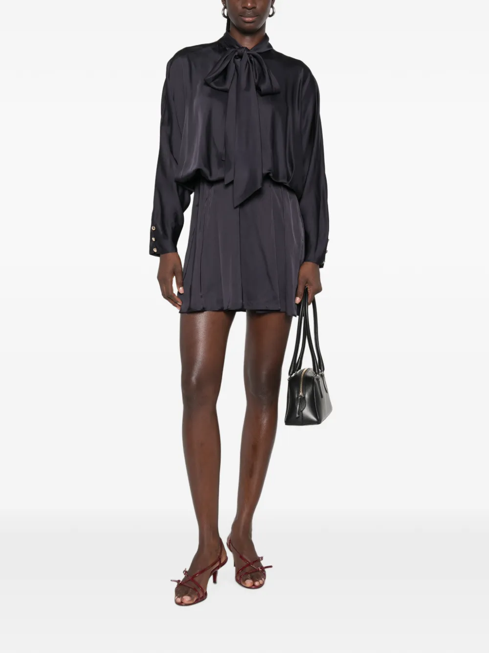 Maje Mini-jurk met lange mouwen Blauw