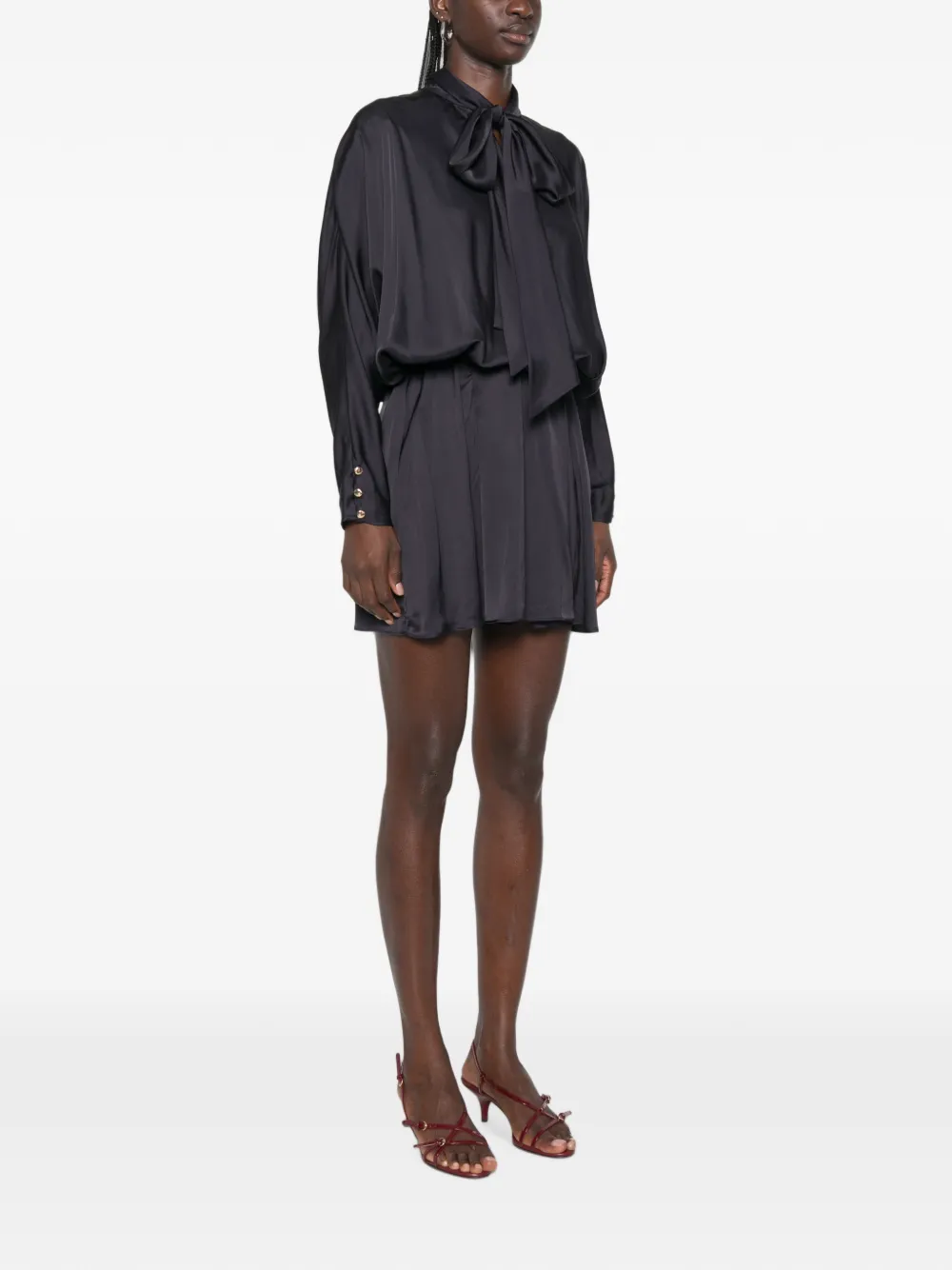 Maje Mini-jurk met lange mouwen Blauw