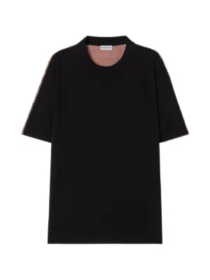 Burberry Check-trim T-shirt | Black | FARFETCH
