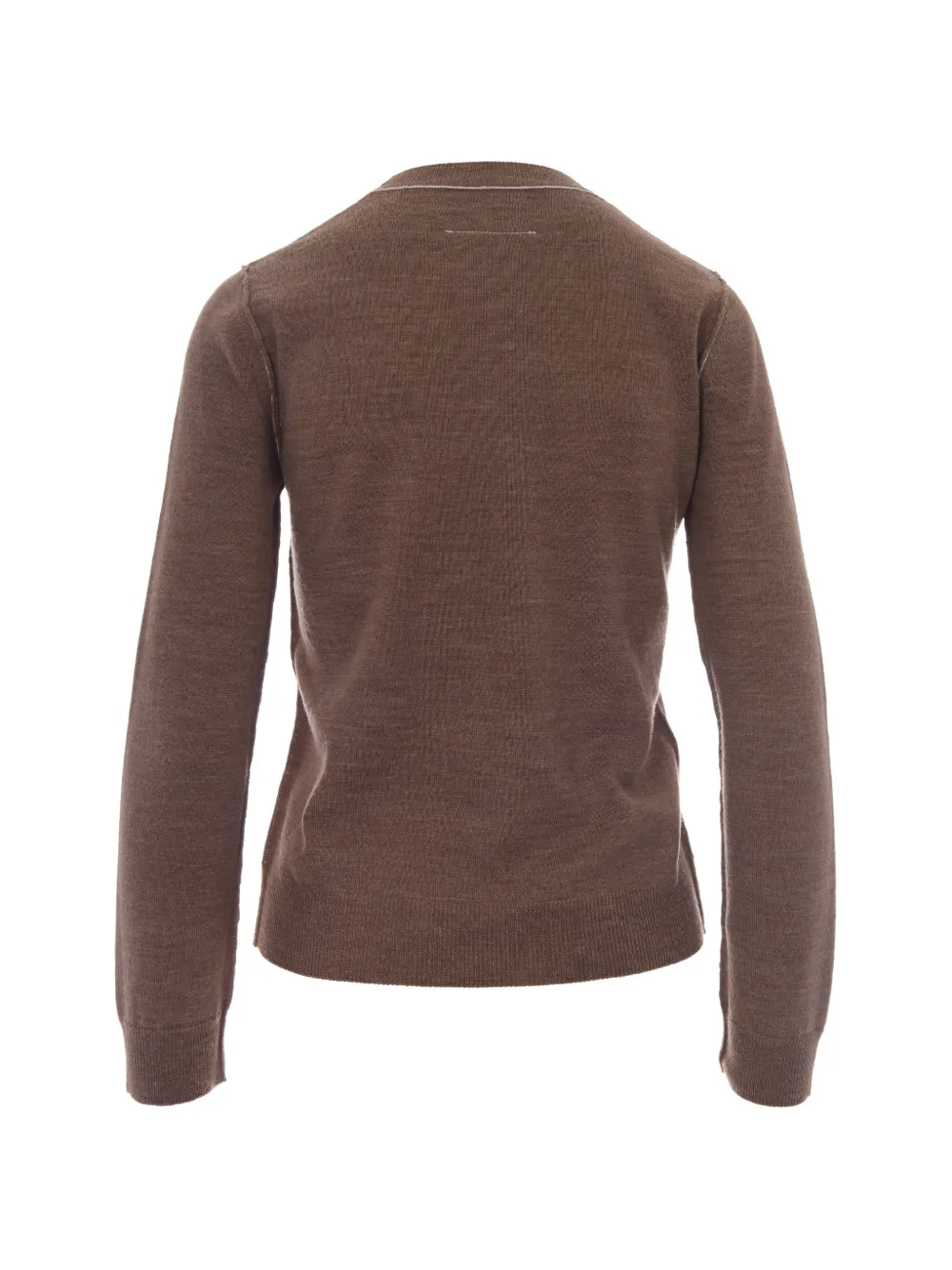 MM6 Maison Margiela Sweater met logopatch Bruin