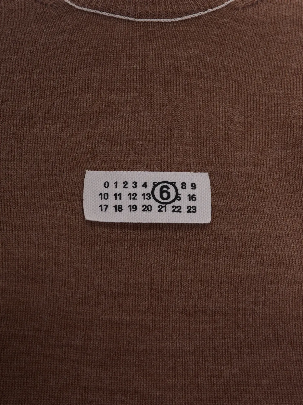 MM6 Maison Margiela Sweater met logopatch Bruin