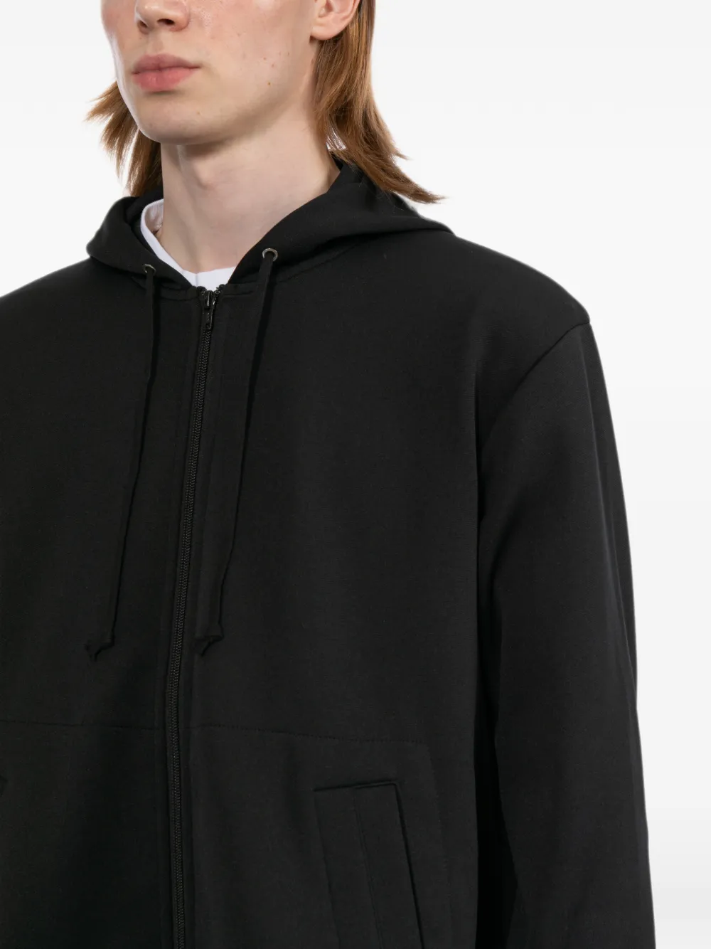 Black Comme Des Garçons wide-leg track pants Zwart