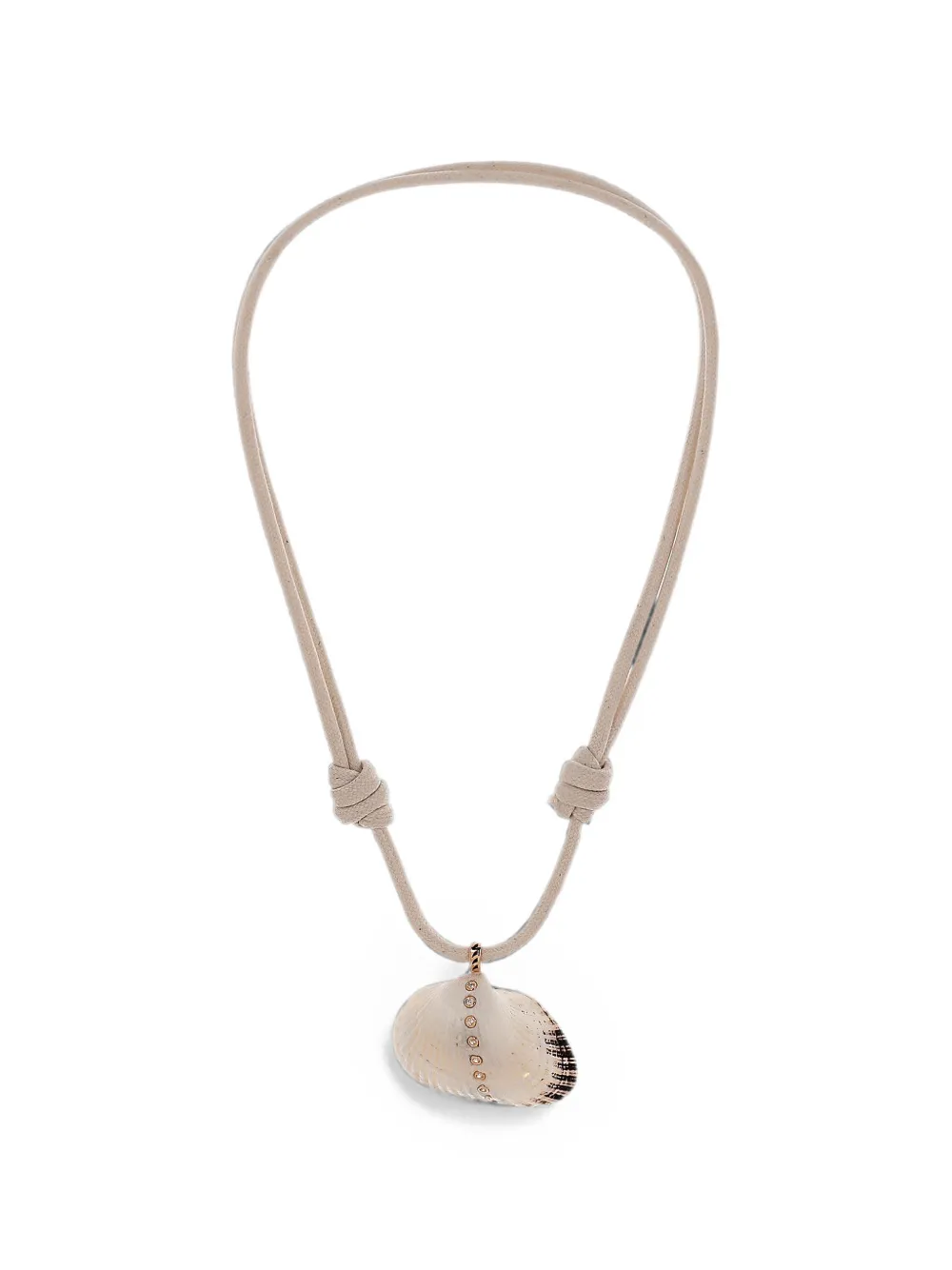 Dezso diamond and Edul-shell necklace - Toni neutri