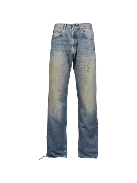 424 distressed straight-leg jeans