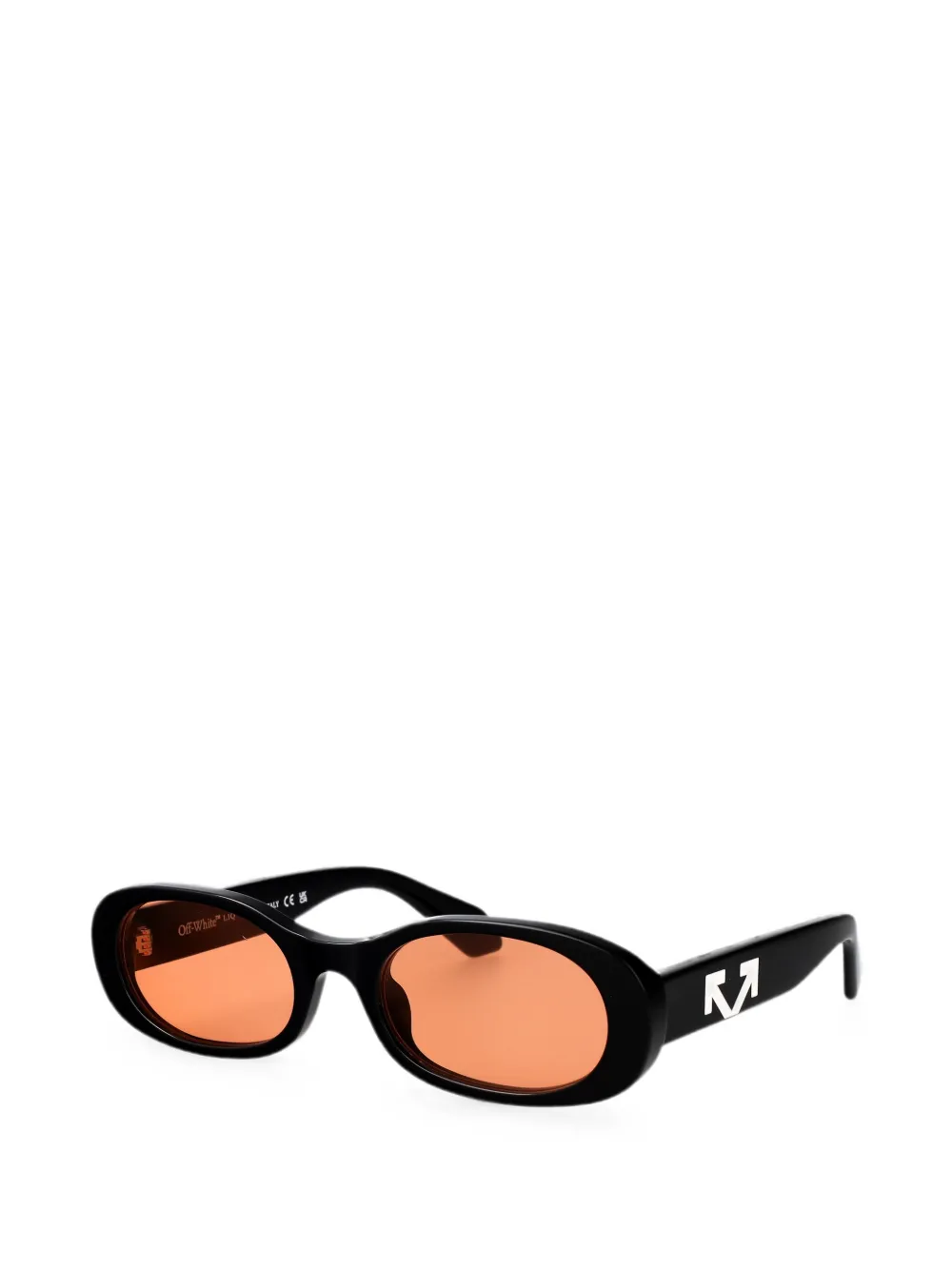 Off-White Eyewear Adams zonnebril met ovalen montuur Zwart