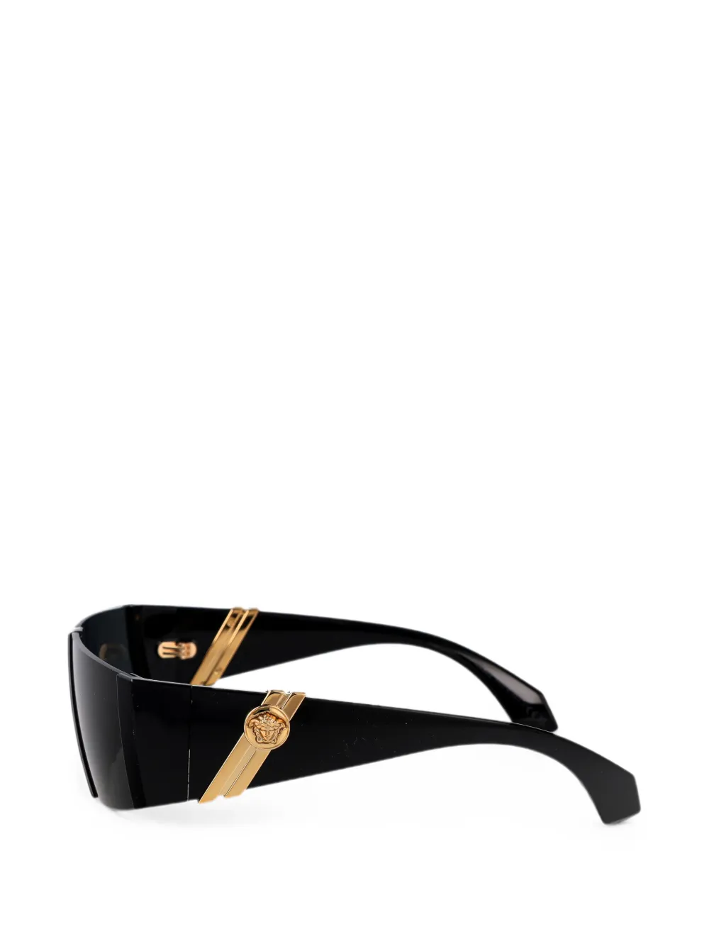 Versace Eyewear Zonnebril met schildvormig montuur en Medusa-plakkaat Zwart